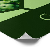 Grün ist alles, was ich habe! Hexagon 11 FotoColla Poster (Ecke)