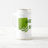 Grün ist Bier-Tasse! Bierglas (Vorderseite Links)