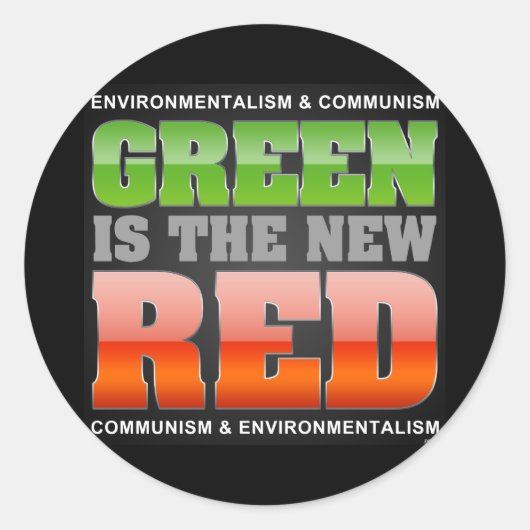 Grün ist das neue Rot Runder Aufkleber (Vorderseite)