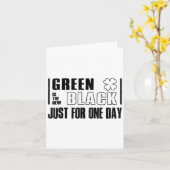 Grün ist das neue Schwarze Lustiger St. Patrick's  Karte (Gelbe Blume)