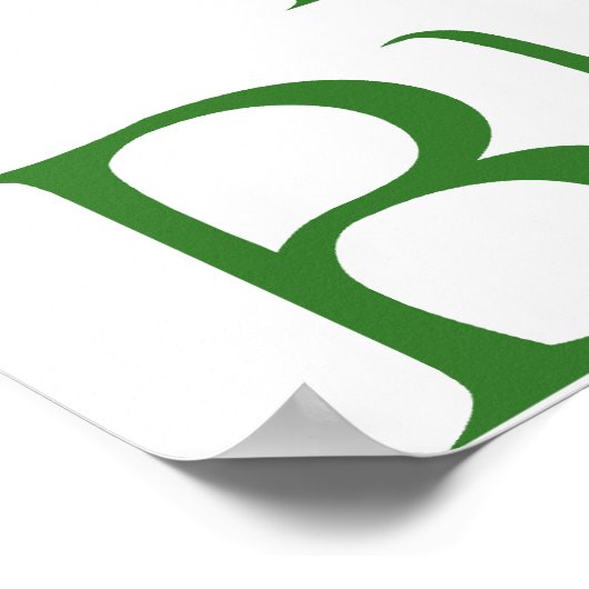 Grün ist das neue schwarze Poster (Ecke)