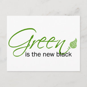 Grün ist das neue Schwarze Postkarte