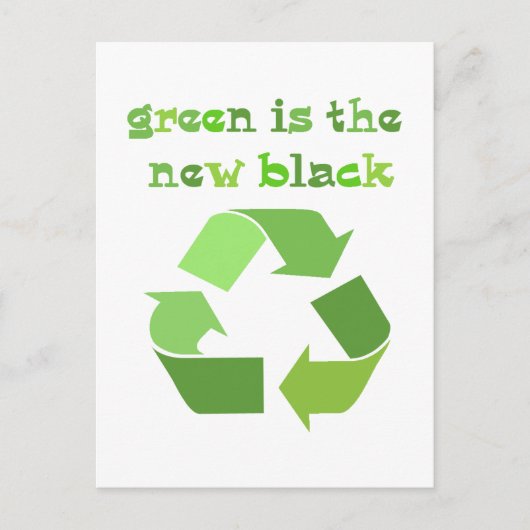 Grün ist das neue Schwarze! Postkarte (Vorderseite)