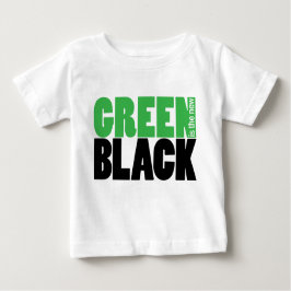 Grün ist der neue schwarze niedliche Säuglings-T - Baby T-shirt