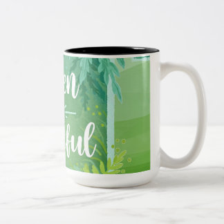 Grün ist Friedlich Zweifarbige Tasse