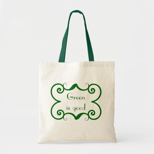 Grün ist gute Leinwand-Tasche Tragetasche (Vorne)