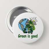 Grün ist guter Knopf Button (Vorne & Hinten)