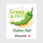 Grün ist HOT Aufkleber (Blatt)
