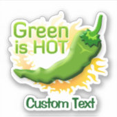 Grün ist HOT Aufkleber (Vorderseite)