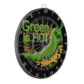 Grün ist HOT Dartscheibe (Vorderseite Links)