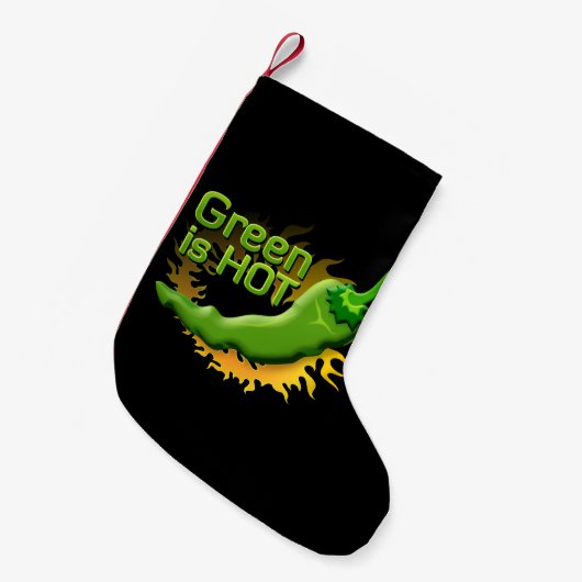 Grün ist HOT Kleiner Weihnachtsstrumpf (Vorderansicht (hängend))