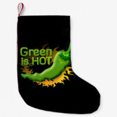 Grün ist HOT Kleiner Weihnachtsstrumpf (Vorderseite)
