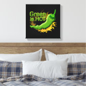 Grün ist HOT Leinwanddruck (Insitu (Schlafzimmer))