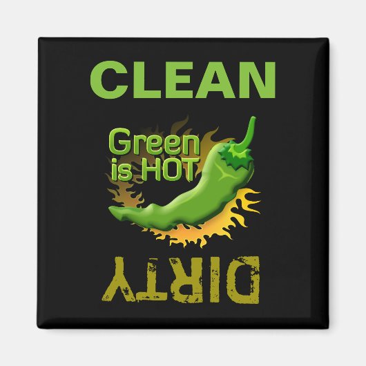 Grün ist HOT Magnet (Vorne)