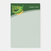 Grün ist HOT Post-it Klebezettel (Vorderseite)