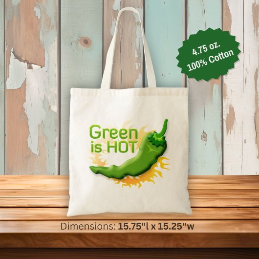 Grün ist HOT Tragetasche