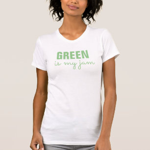 Grün ist mein T - Shirt aus Marmelade weiß