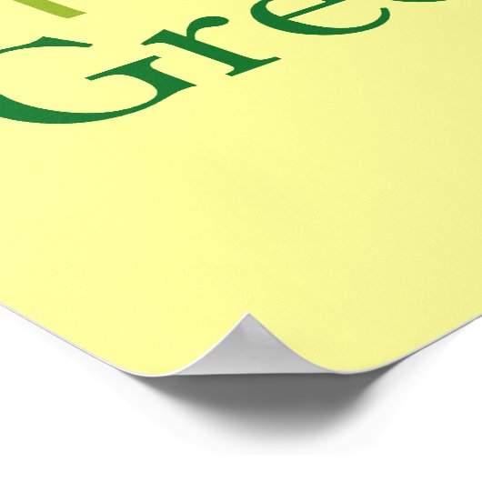 Grün ist Universell Poster (Ecke)