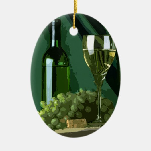 Grün ist weiß keramikornament (Vorne)