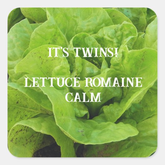 Grün ist Zwillingsbrille Quadratischer Aufkleber (Vorderseite)