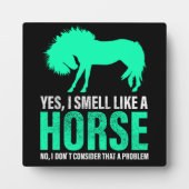 Grün Ja, ich rieche wie ein Pferd Fotoplatte (Vorderseite)