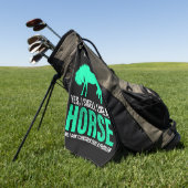 Grün Ja, ich rieche wie ein Pferd Personalisiert Golfhandtuch (Gras)