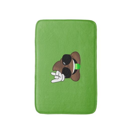 Grün kacken Felsen auf Emoji Bad-Matte Badematte (Vorderseite Vertikal)