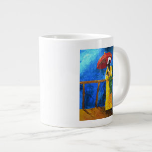 Grün kariert auf dem broadwalk 2008 Jumbo-Tasse