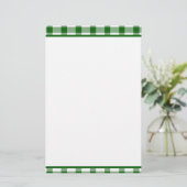 Grün kariert briefpapier (Stehend Vorderseite)