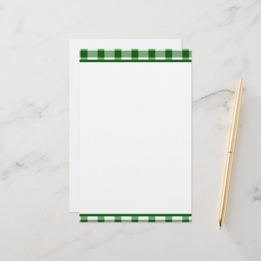 Grün kariert briefpapier (Vorderseite/Rückseite Beispiel)