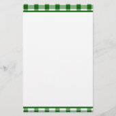 Grün kariert briefpapier (Vorderseite)