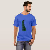 Grün kariert Delaware T-Shirt (Vorne ganz)
