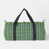 Grün kariert duffle bag (Vorderseite)