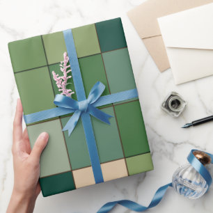 Grün kariert geschenkpapier