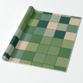 Grün kariert geschenkpapier (Ungerollt)