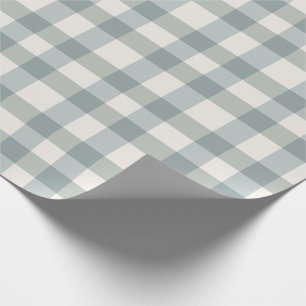 Grün kariert Gingham Landhausstil einfach Geschenkpapier
