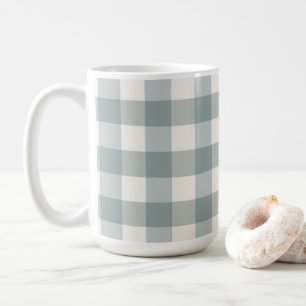 Grün kariert Gingham Landhausstil einfach Kaffeetasse