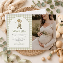 Grün kariert Golf Junge Baby Shower Foto