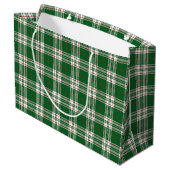 Grün kariert große geschenktüte (Rückseite Schrägansicht)