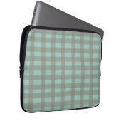 Grün kariert laptopschutzhülle (Vorne Rechts)