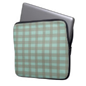 Grün kariert laptopschutzhülle (Vorderseite Links)