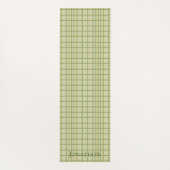 grün kariert mit dem Namen Classic Design Yoga Mat Yogamatte (Rückseite)