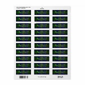 Grün Kariert mit Holly Address Labels (Vorne)