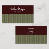 Grün Kariert mit Schokoladenbraun Visitenkarte (Vorne/Hinten)