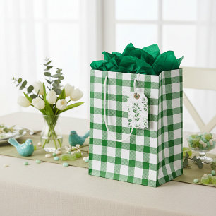 Grün kariert  mittlere geschenktüte