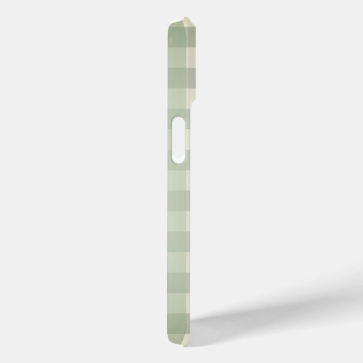 Grün Kariert, Monogramm Case-Mate iPhone Hülle (Rückseite / Rechts)