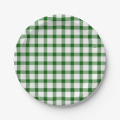 Grün kariert pappteller (Vorderseite)