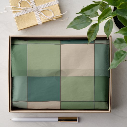 Grün kariert seidenpapier (Geschenk)