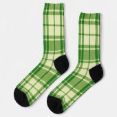 Grün kariert St. Patrick's Day  Socken (Linkes Detail)