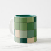 Grün kariert zweifarbige tasse (Vorderseite Links)
